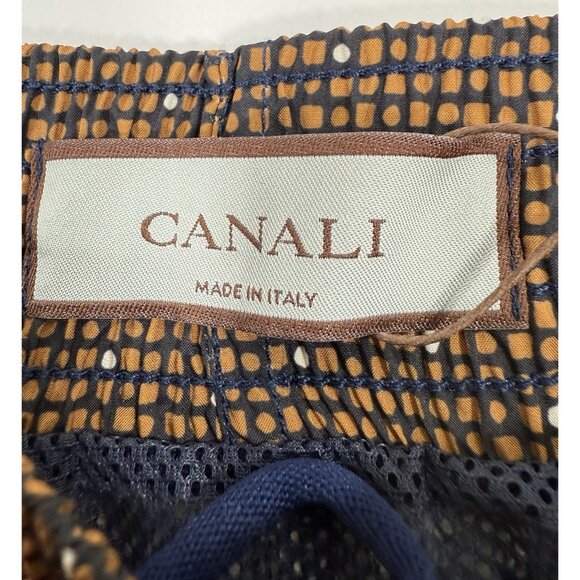 Canali Mens Swim Trunks Size 2XL Shorts Abstract Print Mesh Lined Made In Italy - Picture 9 of 14